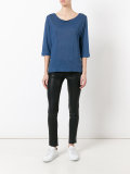 cropped sleeve T-shirt