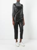 leather dungarees