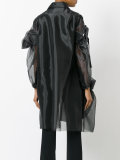 ruffled mesh coat