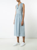 pleated shift dress