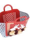 floral motif tote bag 