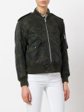 camouflage print army bomber jacket