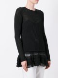 ruffled hem jumper