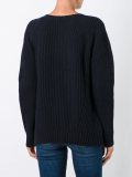 button detail ribbed jumper