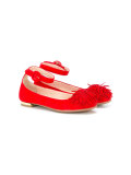 fringed trim ballerinas 