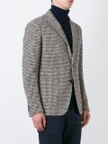 houndstooth woven blazer
