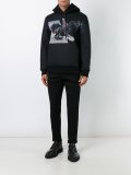 winged horse print hoodie