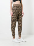 leopard print track pants