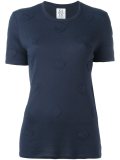 'hearts' embossed T-shirt