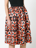 patterned pleated skirt