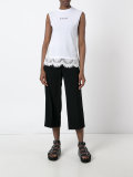 lace-trim top