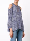cut-off shoulders blouse
