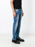 distressed straight-leg jeans