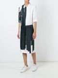 trompe l'oeil print overlay dress