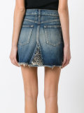 metallic embellished mini skirt