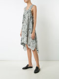 spot marble trapeze dress