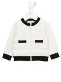 contrast trim padded jacket