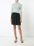 pleated mini skirt