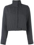 houndstooth cropped jacket