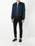 buttoned shoulders bomber jacket