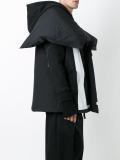 padded hoody print gilet