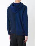 panelled zip hoodie 