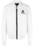 skull embellished bomber jacket