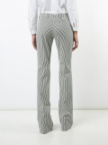 striped flared trousers 