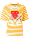 striped print T-shirt