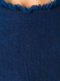 raw edge denim T-shirt dress