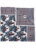 castle and flower print scarf