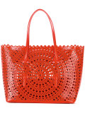 circular pattern perforated tote