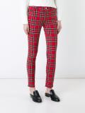 checked skinny trousers