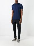 contrast collar polo shirt