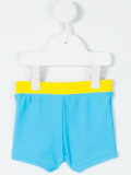printed swim trunks