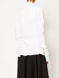 high neck flared blouse