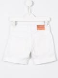 Web detail denim shorts