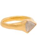 22k gold ring with white diamond