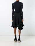 asymmetric ruffle hem skirt