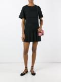 lace straps T-shirt dress