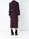 panelled shoulders belted coat