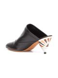 panelled heel mules