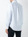 button down collar striped Oxford shirt