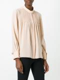 pleated yoke blouse