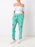 silk printed trousers