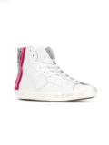 side zip hi-top sneakers