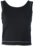 embroidered sleeveless top