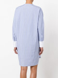 collarless shirt dress