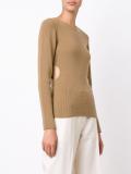 ribbed cut out detail jumper