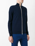bi-colour zip cardigan